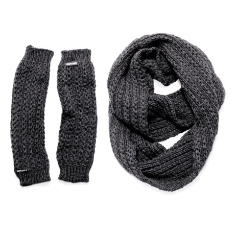 Muk Luks Twisted Infinity Scarf and Armwarmer Set (For Women)