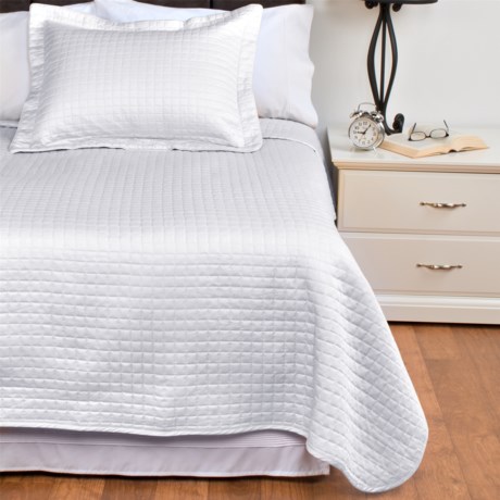 DownTown Urban Quilted Collection Coverlet - King, Egyptian Cotton Sateen