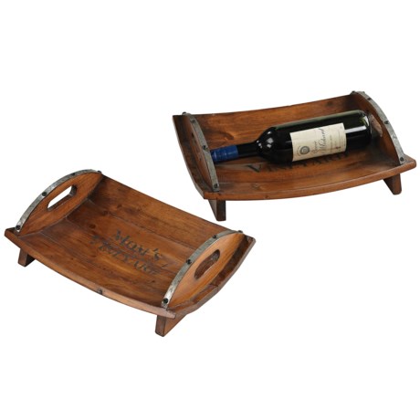 Sterling Lighting Sterling Industries Mom’s Vineyard Stained Wood Trays - Set of 2