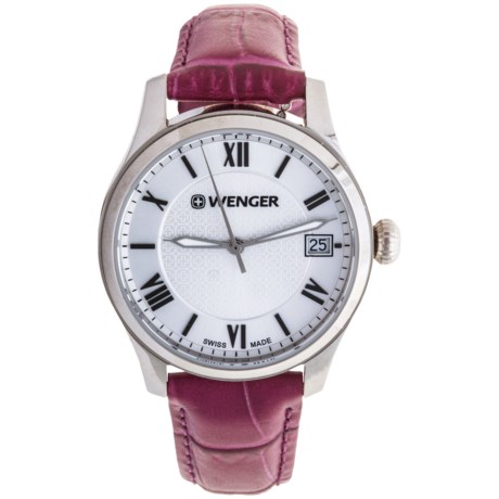 Wenger Terragraph Watch - Textured Leather Band (For Women)