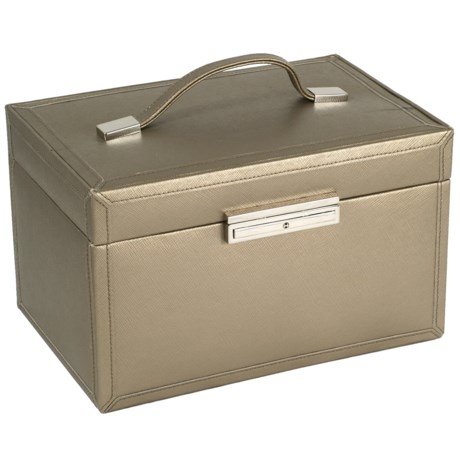 Wolf WOLF Queen’s Court Collection Jewelry Box - Medium, Saffiano Leather