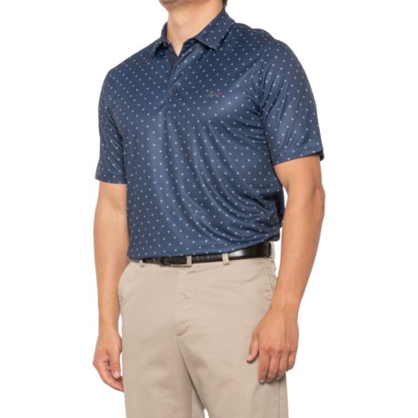 Greg Norman Hurricane Dot Print Golf Polo Shirt - Short Sleeve