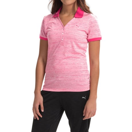 Puma Multi-Stripe Polo Shirt - Short Sleeve (For Women)