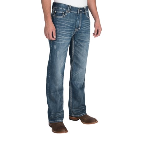 Rock & Roll Cowboy Double Barrel Abstract X Jeans - Relaxed Fit, Straight Leg (For Men)
