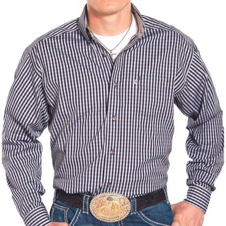 Panhandle Slim Competition Fit Check Shirt - Button Front, Long Sleeve (For Men)