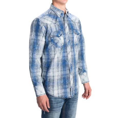 Panhandle Slim 90 Proof Snow-Washed Plaid Shirt - Snap Front, Long Sleeve (For Men)