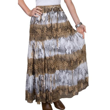 Scully Tie-Dye Stencil Skirt - Peruvian Cotton (For Women)