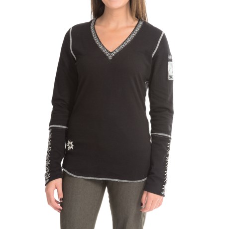 Alp-n-Rock Classic Ski Shirt - V-Neck, Long Sleeve (For Women)