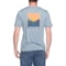 Eddie Bauer Heather Texture Sunset Valley Graphic Rash Guard - UPF 40, Short Sleeve