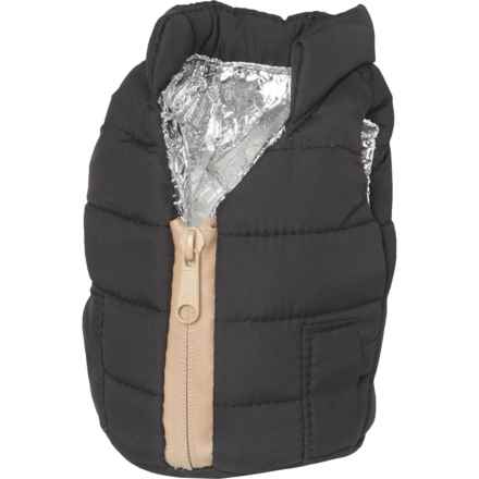 Puffin Drinkwear The Puffy Beverage Vest in Black/Tan