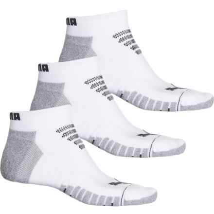 Puma 1/2 Terry Cushioned Low-Cut Socks - 3-Pack, Below the Ankle (For Men) in White/Black