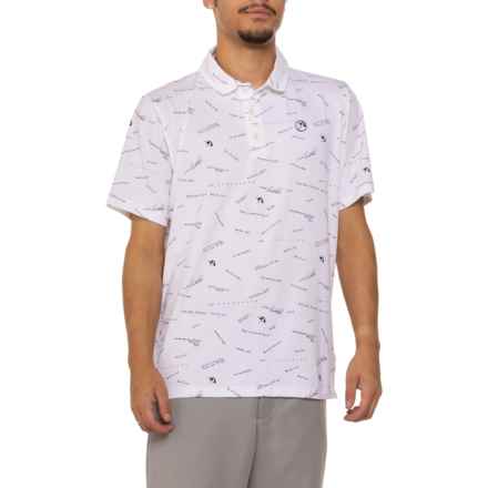 Puma AP Cloudspun Scorecard Polo Shirt - Short Sleeve in Bright White-Navy Blazer