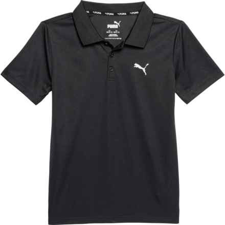 Puma Big Boys Active Essentials Pack Pique Performance Polo Shirt - Short Sleeve in Black - Closeouts