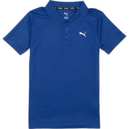 Puma Big Boys Active Essentials Pique Sport-Performance Polo Shirt - Short Sleeve in Vivid Blue