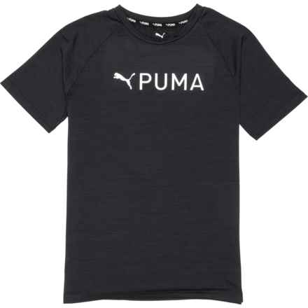 Puma Big Boys Active Essentials Sport-Performance T-Shirt - Short Sleeve in Black Heather