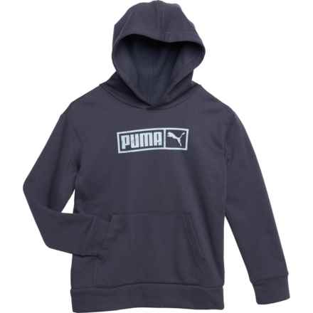 Puma Big Boys Amplified Pack Fleece Hoodie in Blue/Black
