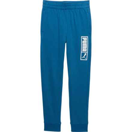 Puma Big Boys Amplified Pack French Terry Essential Joggers in Medium Blue
