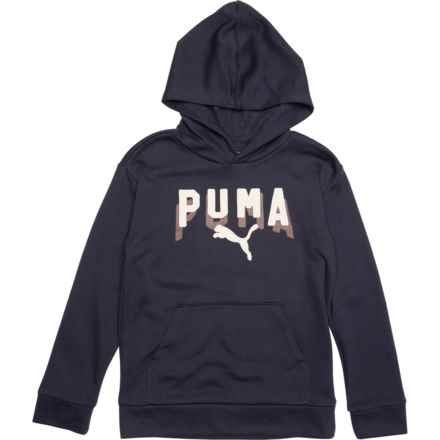 Puma Big Boys Class Pack Fleece Pullover Hoodie in Mystic Navy