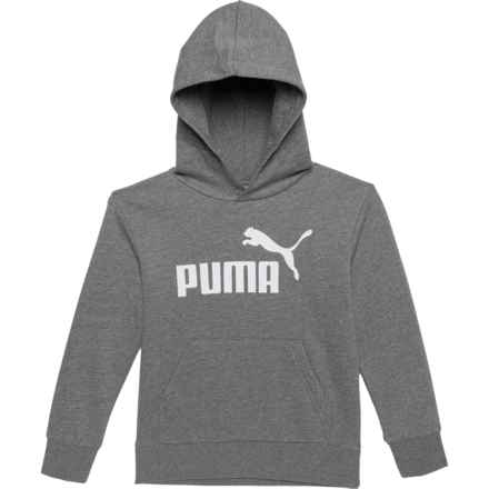 Puma Big Boys Core Pack No. 1 Logo Fleece Hoodie in Charcoal