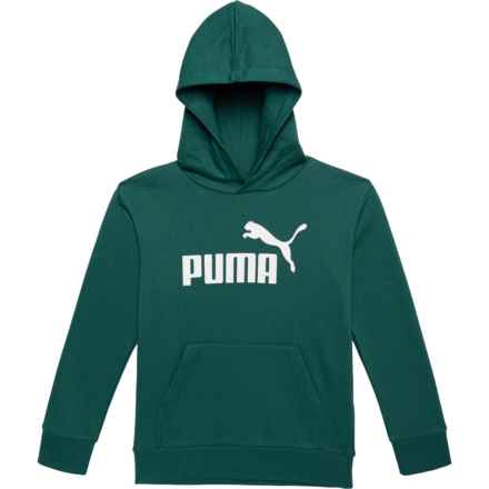 Puma Big Boys Core Pack No. 1 Logo Fleece Hoodie in Cold Green