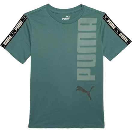 Puma Big Boys Logo Lab Pack Jersey T-Shirt - Short Sleeve in Adriatic
