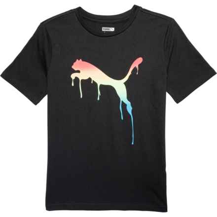 Puma Big Boys Tie-Dye Smash Pack Graphic T-Shirt - Short Sleeve in Black