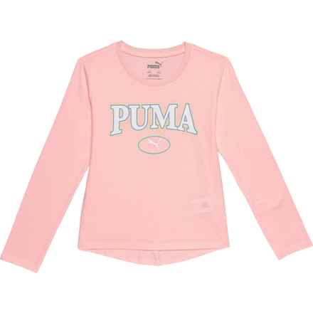 Puma Big Girls Academy Pack Jersey Graphic T-Shirt - Long Sleeve in Koral Ice