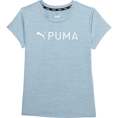 Puma Big Girls Active Essentials Pack Sport-Performance T-Shirt - Short Sleeve in Turquiose Surf