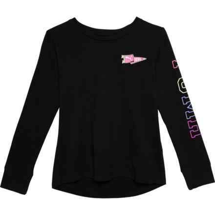 Puma Big Girls Campus Pack Jersey T-Shirt - Long Sleeve in Black