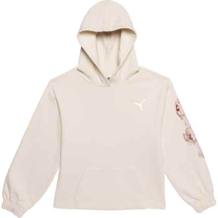 Puma Big Girls Class Act Fleece Hoodie in Alpine Snow