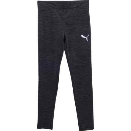 Puma Big Girls Core Space Dye Leggings in Black Heather