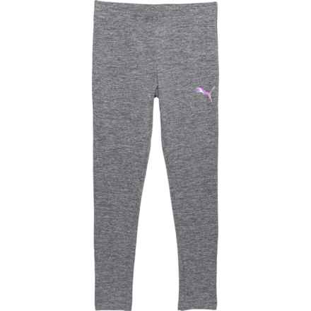 Puma Big Girls Core Space Dye Leggings in Castlerock Heather