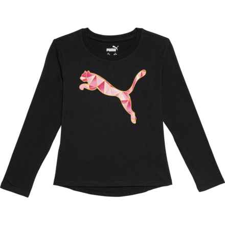 Puma Big Girls Flawless Pack Jersey Graphic T-Shirt - Long Sleeve in Black