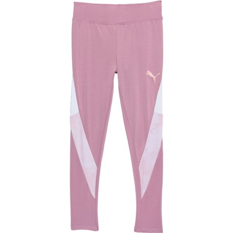 Puma Big Girls Flower Power Pack Leggings in Pale Grape