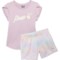Puma Big Girls Jersey T-Shirt and Tricot Shorts Set - Short Sleeve in Grape Mist