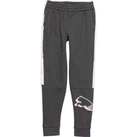 Puma Big Girls Power Pack Fleece Joggers in Asphalt