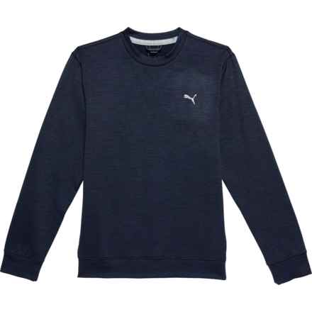 PUMA GOLF Big Boys CLOUDSPUN Midweight T-Shirt - Long Sleeve in Navy Blazer Heather