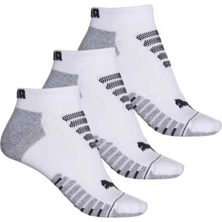Puma Half Cushion Terry Low-Cut Socks - 3-Pack, Below the Ankle (For Women) in White/Black