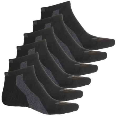 Puma Half Cushion Terry Low-Cut Socks - 6-Pack, Ankle (For Men) in Charcoal