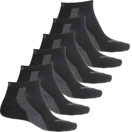Puma Half Cushion Terry Low-Cut Socks - 6-Pack, Below the Ankle (For Men) in Charcoal