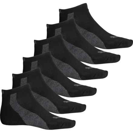 Puma Half Cushion Terry Low-Cut Socks - 6-Pack, Below the Ankle (For Men) in Charcoal