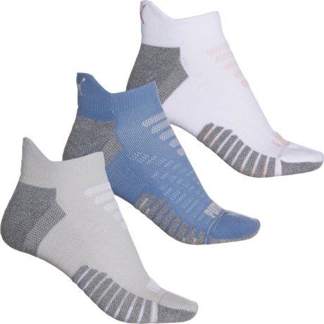 Puma Half-Terry Low-Cut Socks - 3-Pack, Below the Ankle (For Women) in White/Pink