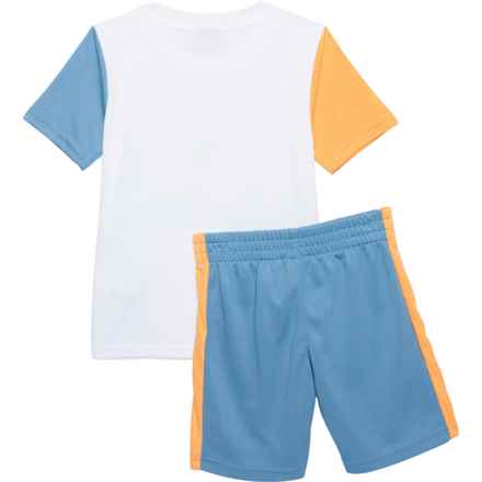 Puma Little Boy Interlock-Performance T-Shirt and Mesh Shorts Set - Short Sleeve in White Traditional
