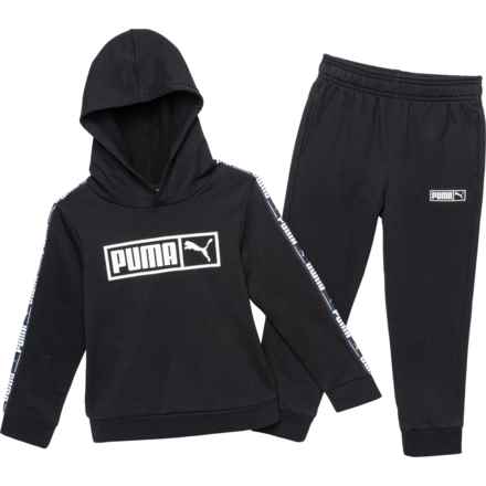 Puma Little Boys Fleece Hoodie and Joggers Set in Black
