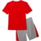81MXK_2 Puma Little Boys Interlock T-Shirt and Shorts Set - Short Sleeve