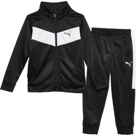 Puma Little Boys Tricot Track Jacket and Joggers Set in Black