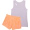 4MDKF_2 Puma Little Girls Cotton Jersey Tank Top and Mesh Shorts Set