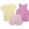 4AKKN_2 Puma Little Girls Jersey T-Shirt, Tank Top and Shorts Set - 3-Piece, Short Sleeve