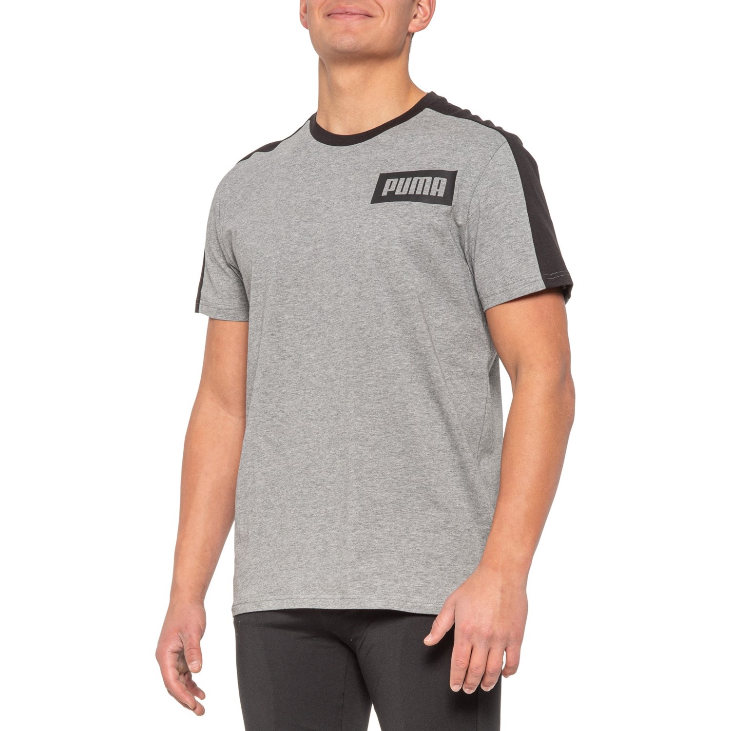 gray puma shirt