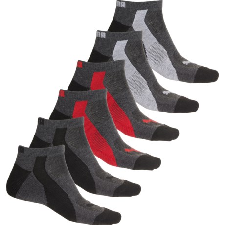 Puma Sportstyle Half-Terry Socks - 6-Pack, Below the Ankle (For Men) in Charcoal